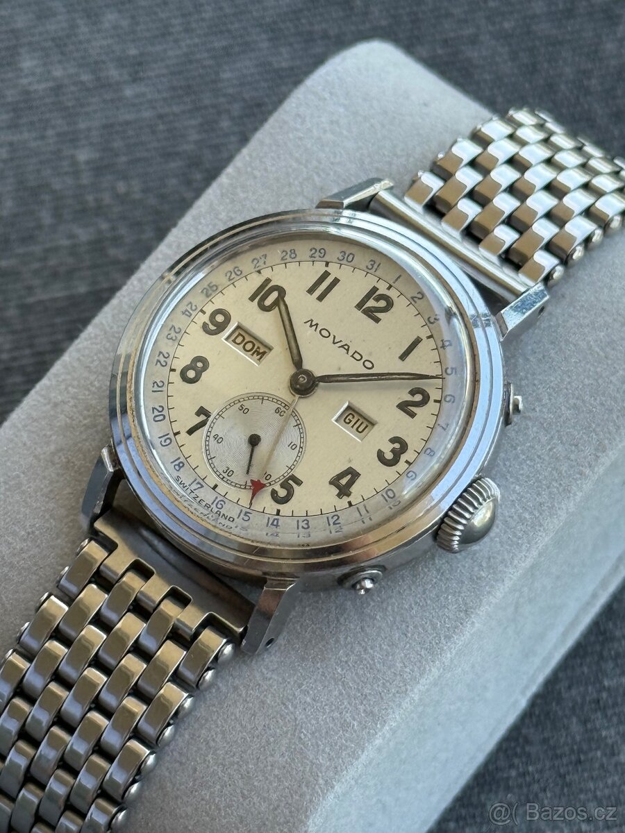 vintage hodinky Movado Triple Calender