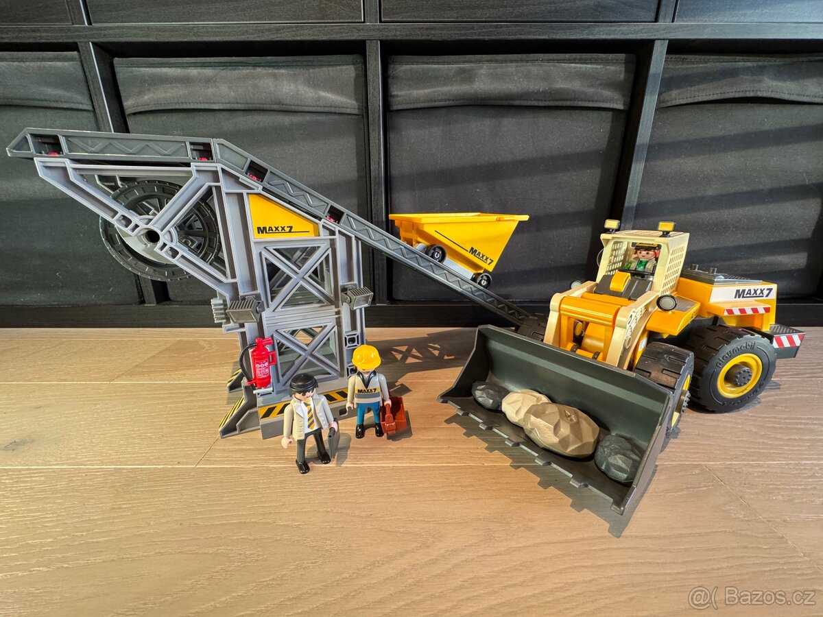 Playmobil 4038 a 4041 kolový nakladač a těžební dopravník