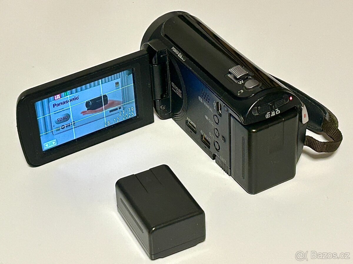 Videokamera Panasonic HDC-SD80 a 2x baterie