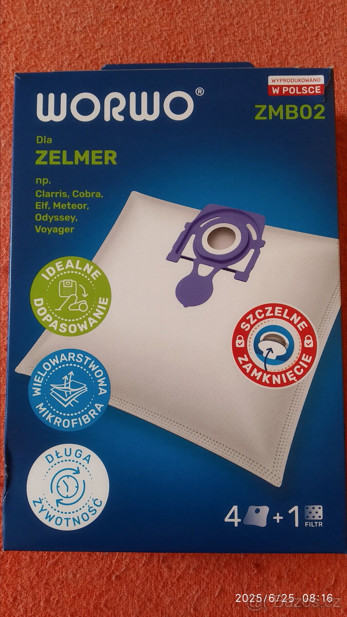 Sáčky do vysavače Zelmer Cobra, Bosch, Elf, Meteor, Odyssey