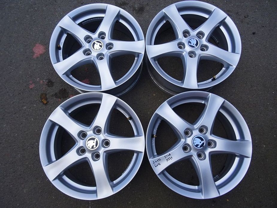 Alu disky na Škoda 16", 5x112, ET 48, šíře 6J
