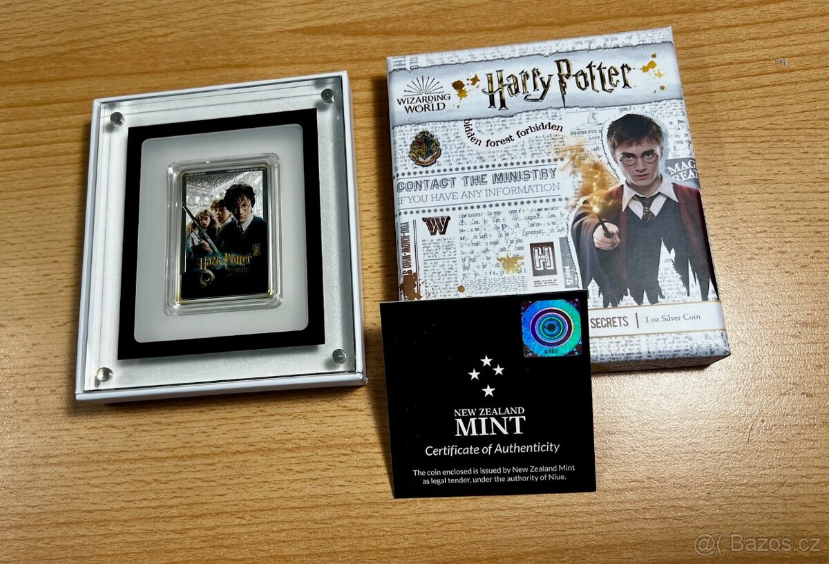 Stříbrná mince Harry Potter a Tajemná komnata proof 2020