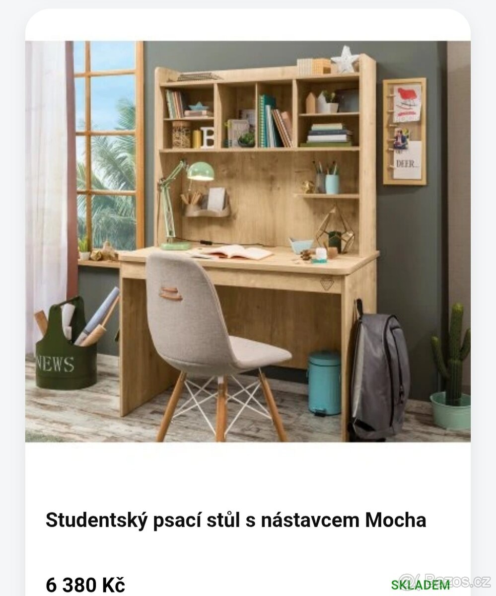 Psací stůl a komoda