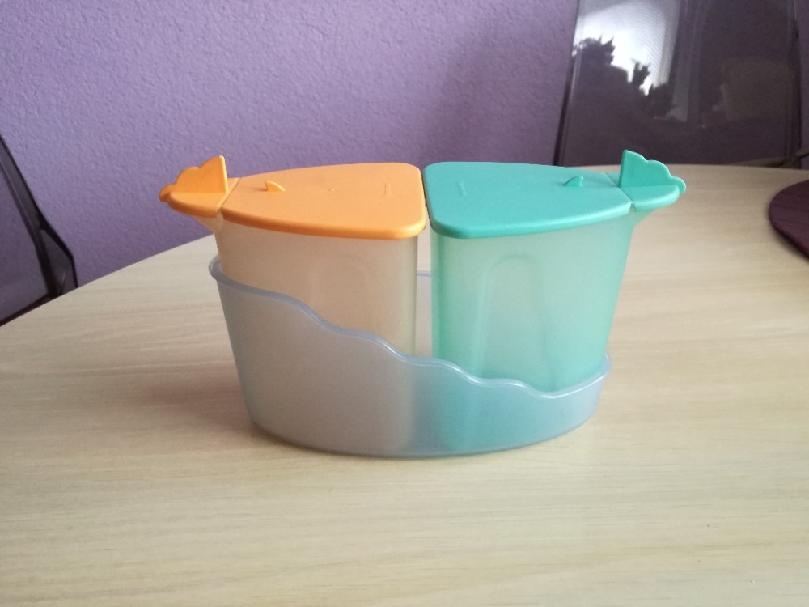 Tupperware sada na mléko a cukr
