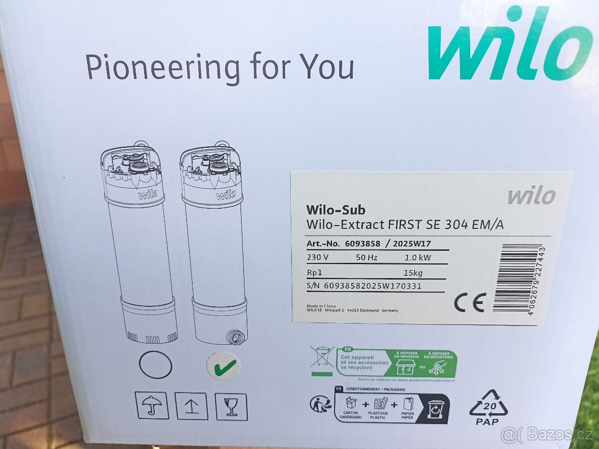 WILO Extract FIRST SE 304 EM/A ponorné čerpadlo