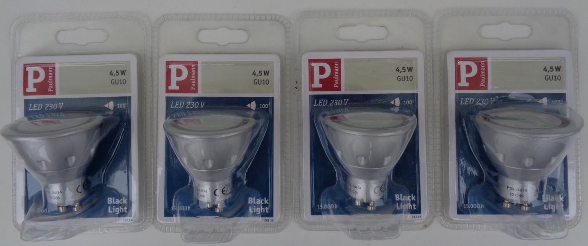 4x LED žárovka Paulmann BLACKLIGHT za 1/5 ceny - NOVÉ