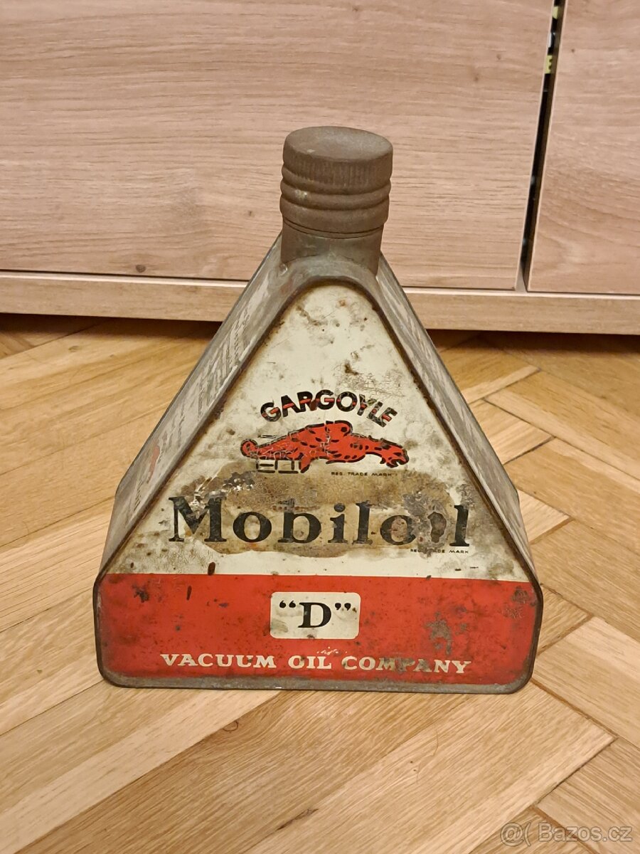 Trojhranná/trojúhelníková plechovka MOBILOIL