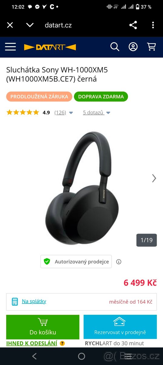 Sluchátka Sony WH-1000XM5