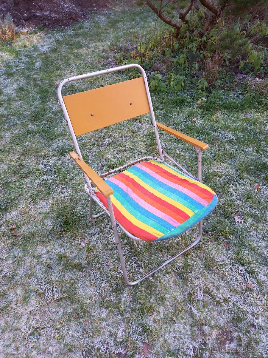 Retro skládací židle / křeslo