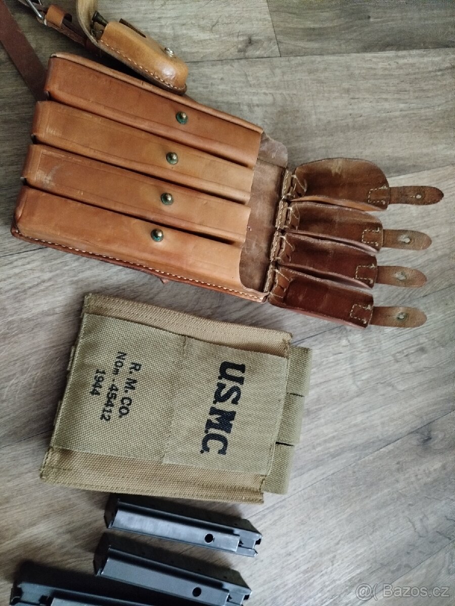 6 ks originál USA zásobník samopal Thompson 45. acp