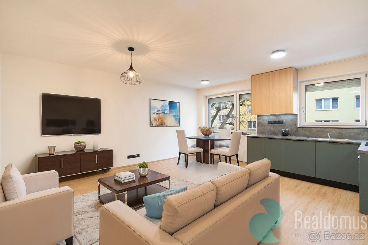 Pronájem nadstandardního bytu 2+kk, 57,6 m², B. Smetany, Čes