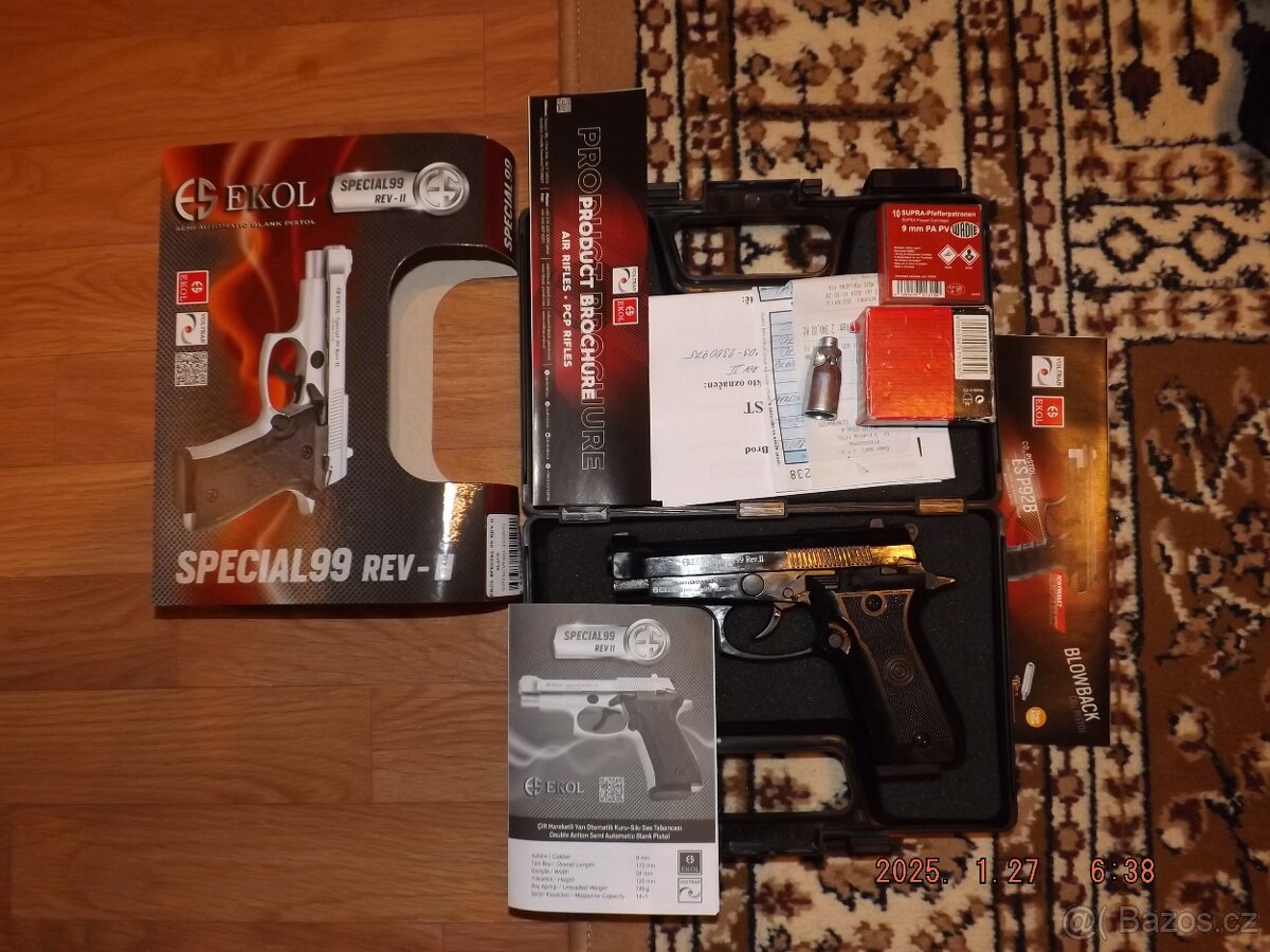 Prodám novou plynovou pistoli,nepoužitá Beretta 9mm