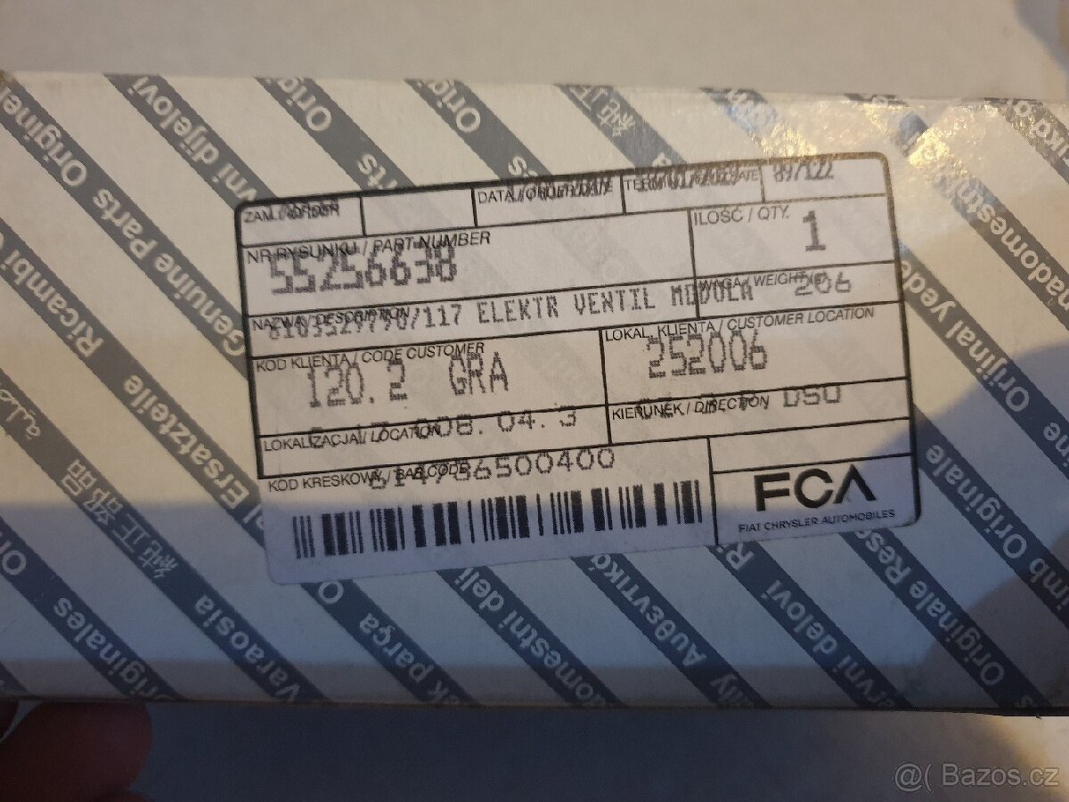 Měnič tlaku fiat