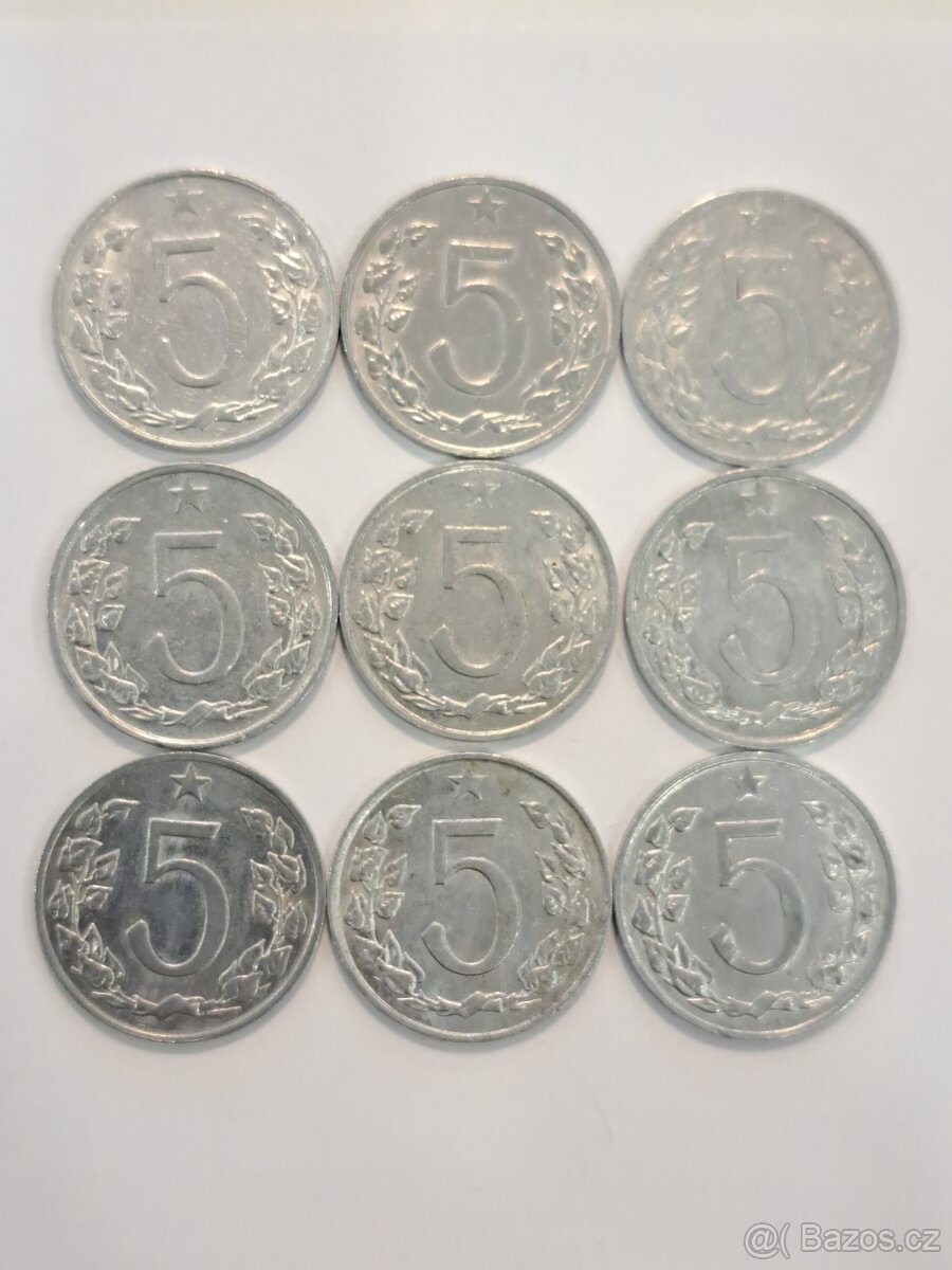 .Mince 5,10,20,50, halierov