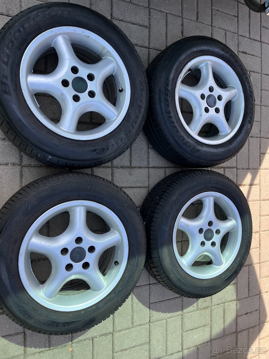 4x alu disky 5x108 R15, letní pneu