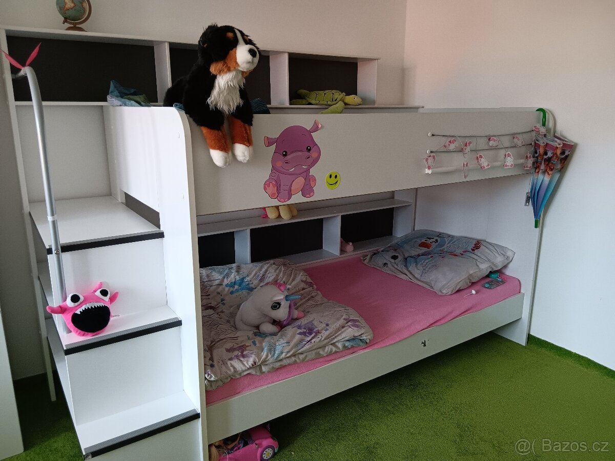 Patrová postel pro 2 děti 90x