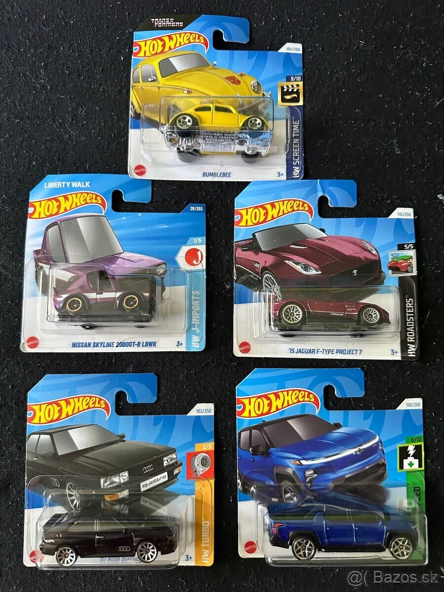 Hot wheels autíčka nove neotvorene 5 kusov (U)
