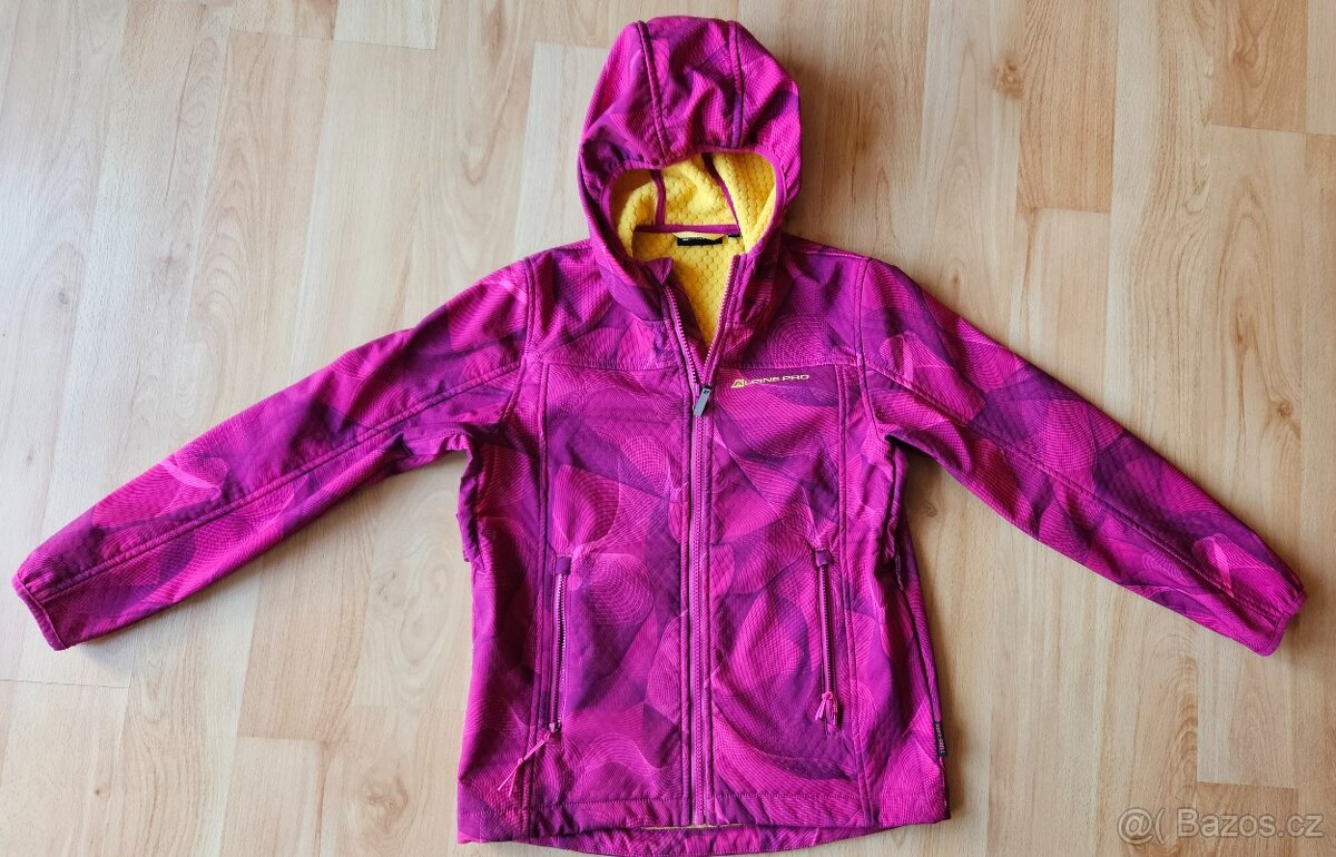 Dívčí softshellová bunda Alpine Pro - vel.140/146