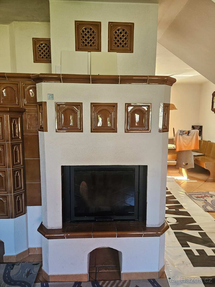 Krbová vložka s vodním výměníkem.