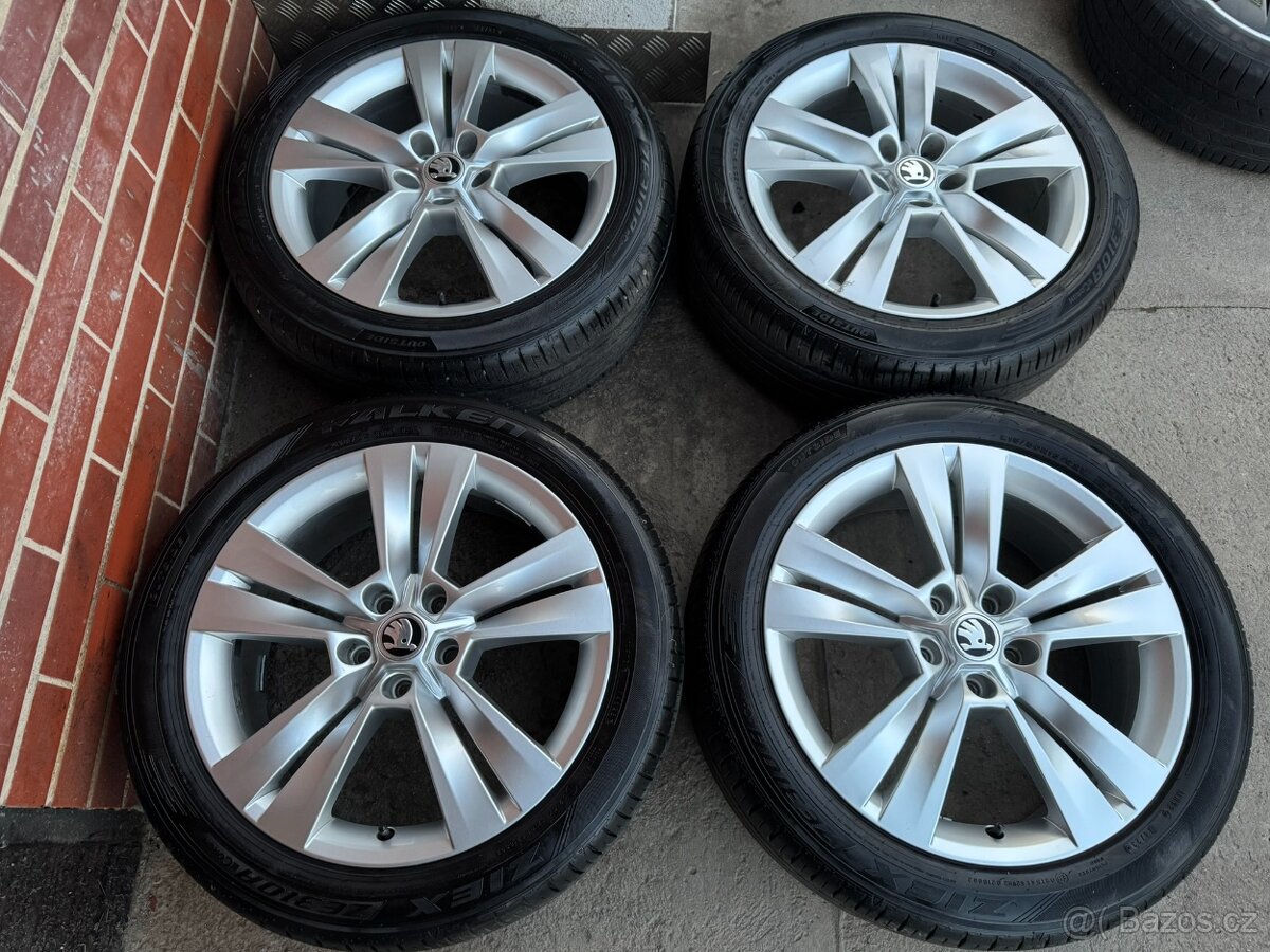Alu 18" 5x112,škoda Mytikas , letní 88%, KaroQ TOP