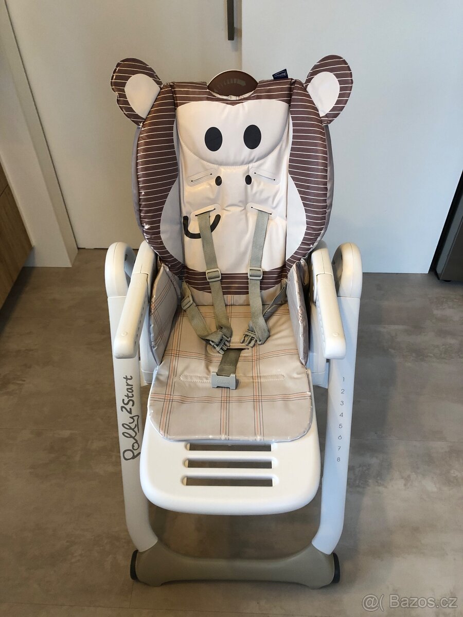 Dětská jídelní židle Chicco polly 2 start Monkey