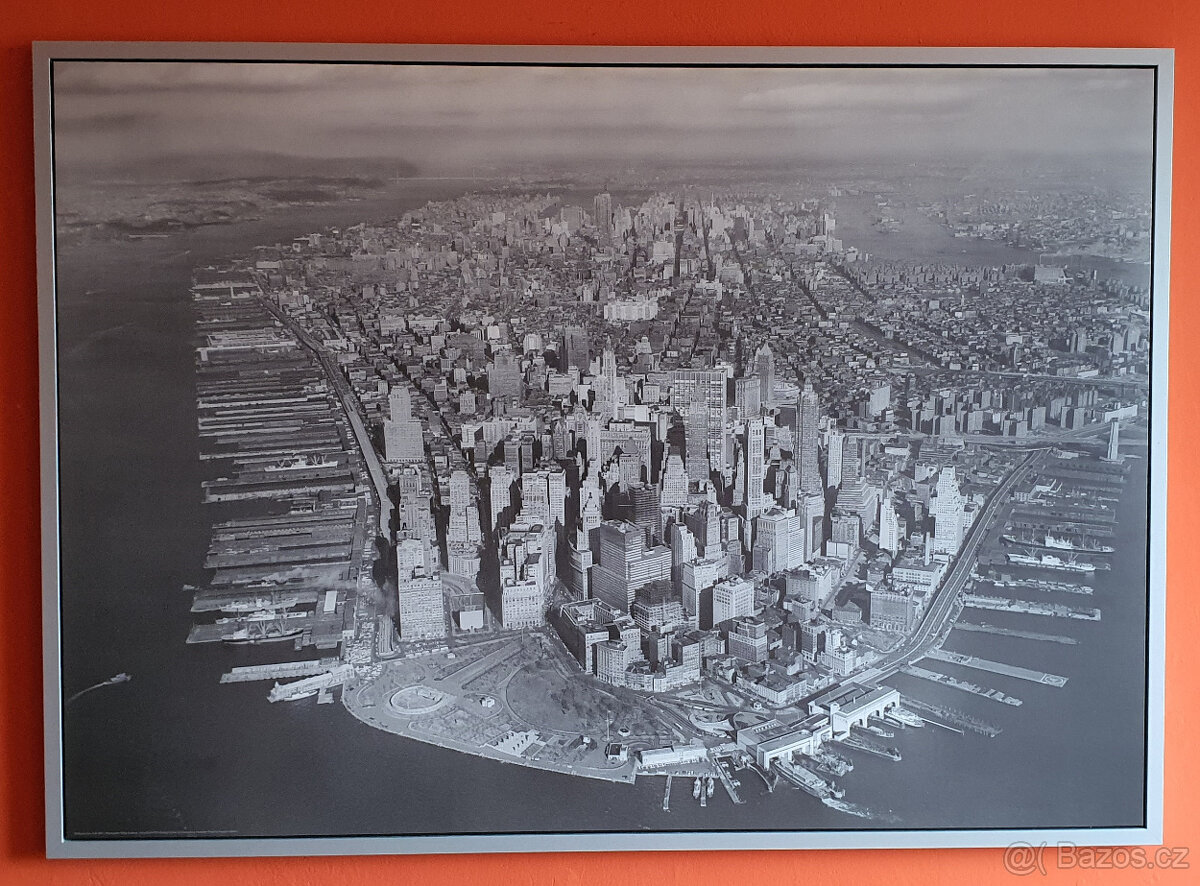 Černobílý obraz Manhattanu, New York 1960's ( Ikea )