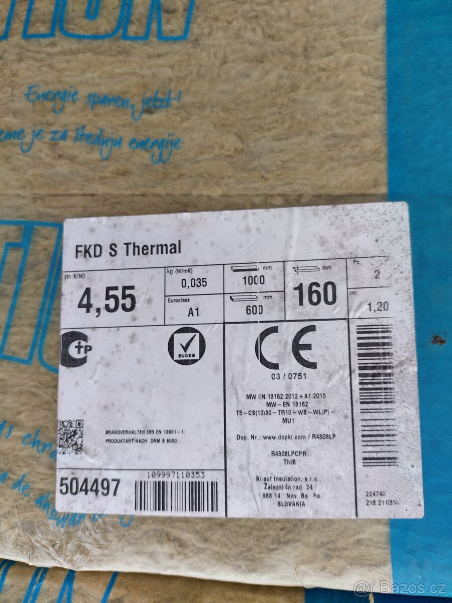 tepelná izolace KNAUF FKD S Thermal 160 mm