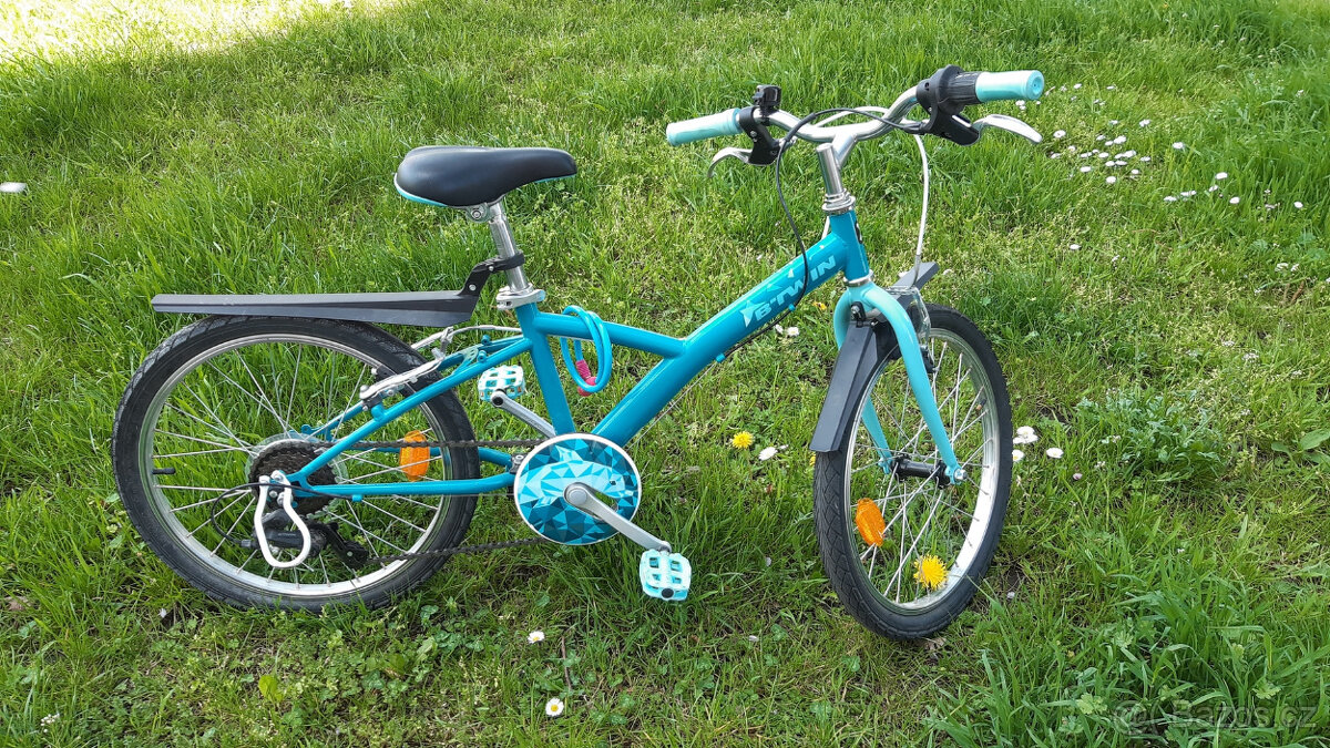 Dětské kolo, vel. 20", B-TWIN, modro zelené