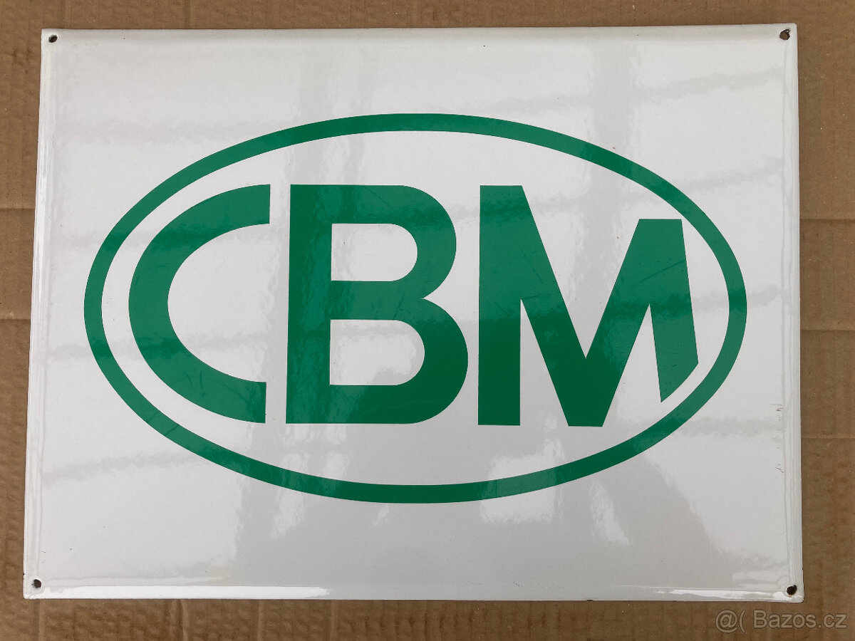 Cedule smaltovaná CBM za 1.000 kč včetně pošty