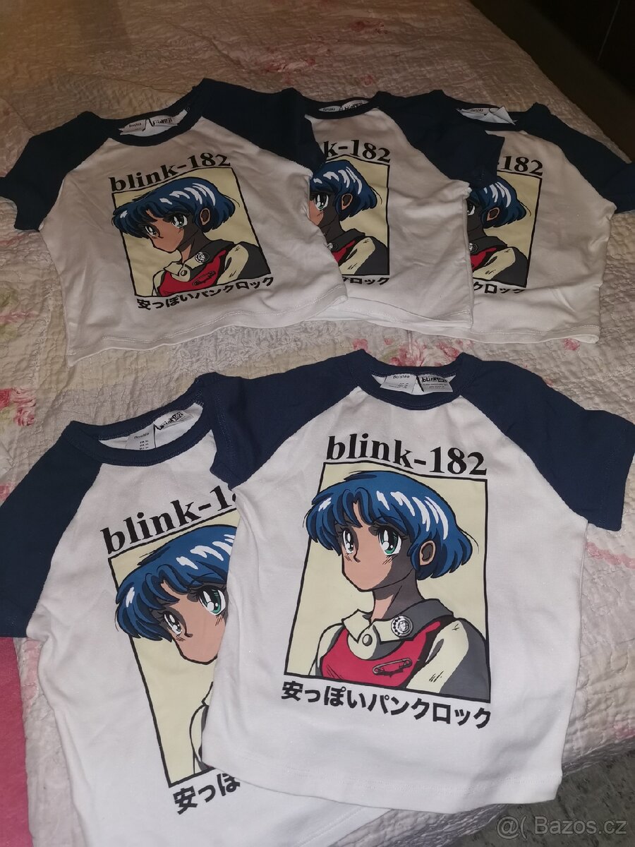 Nová tričko crop Blink 182 zn. Bershka vel. Xs a Sa
