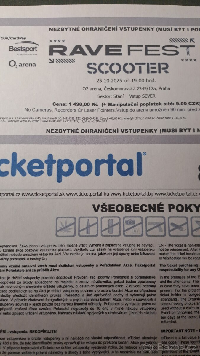 Lístek na Scooter