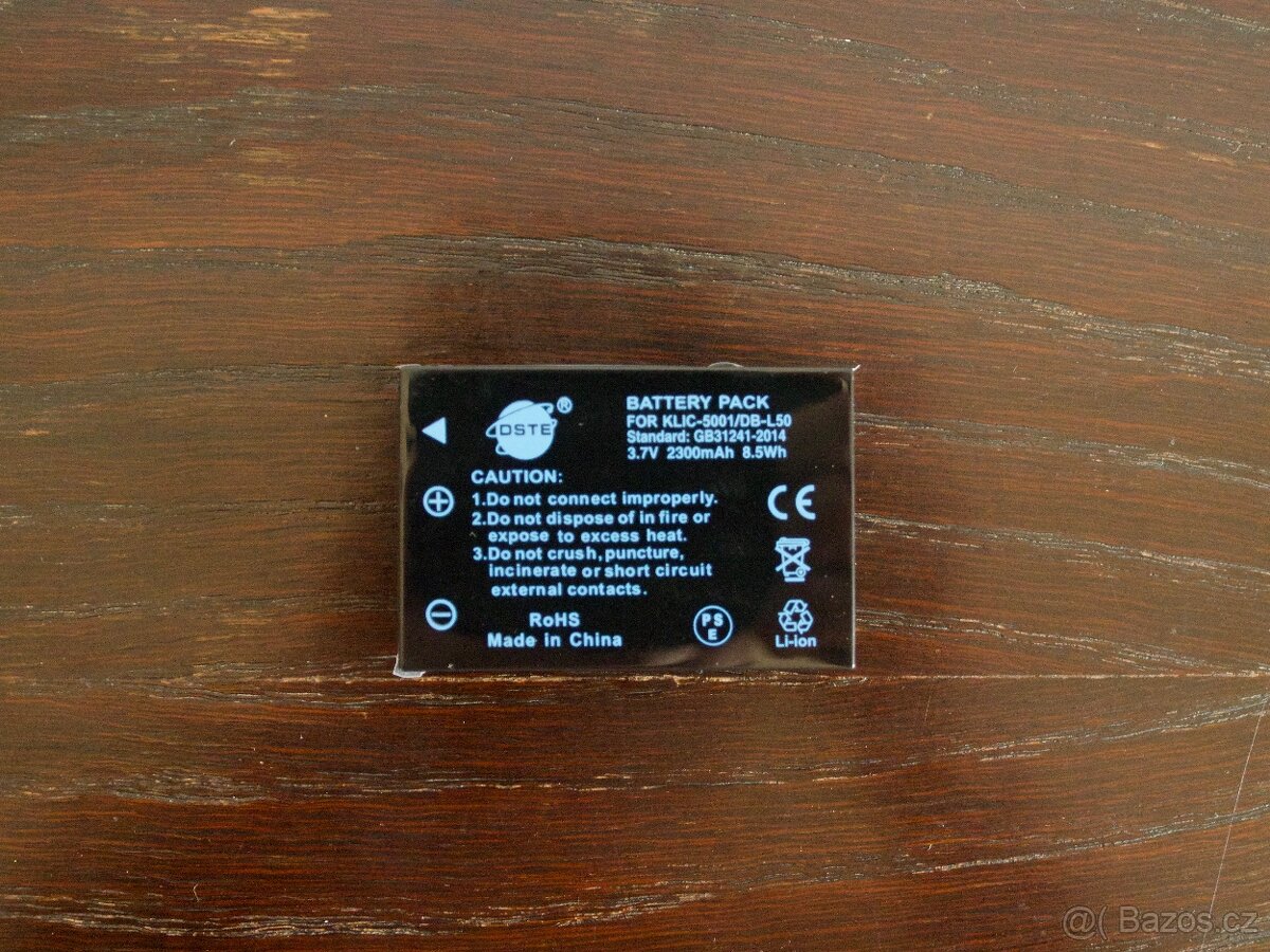 Baterie pro fotoaparát Kodak KLIC 5001