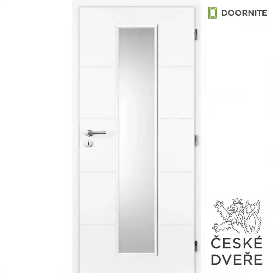 Dveře bílé 80P a 70P bílé, prosklené - nové