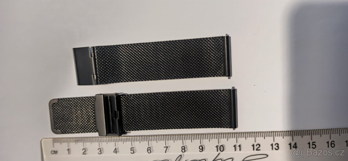 Milánský tah-řemínek na hodinky ,mesh, černý.