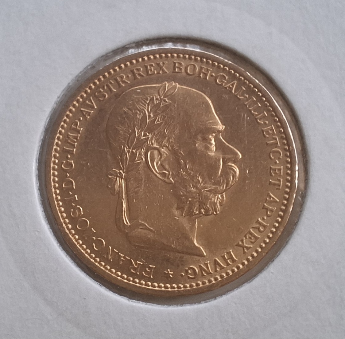 Zlatá mince 20 Koruna František Josef I. 1898