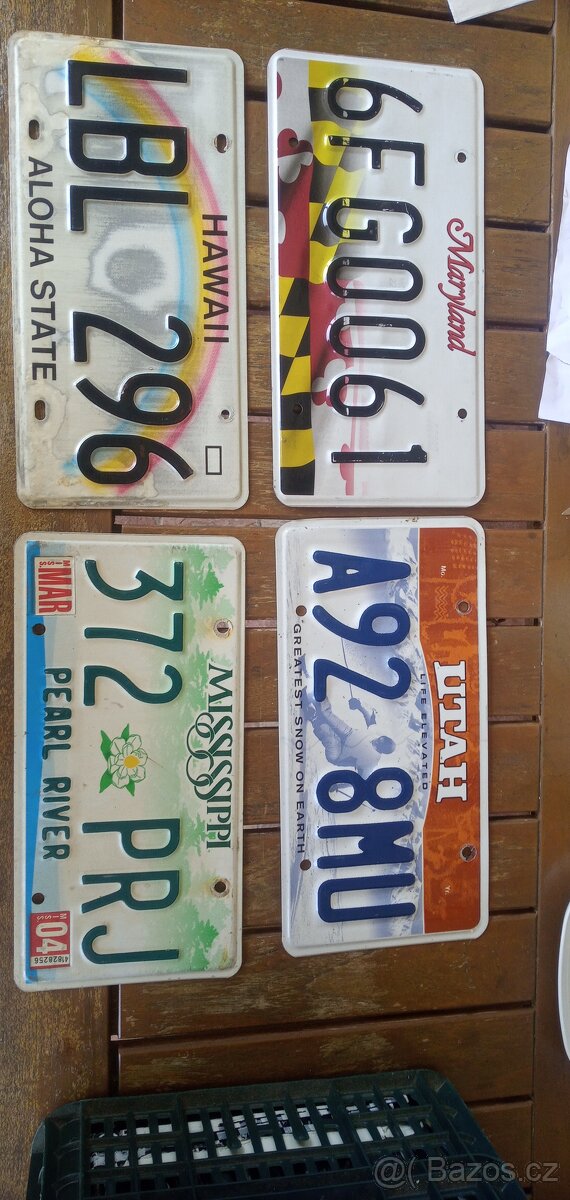 PRODÁM USA REGISTRAČNÍ ZNAČKY PĚKNÁ DEKORACE