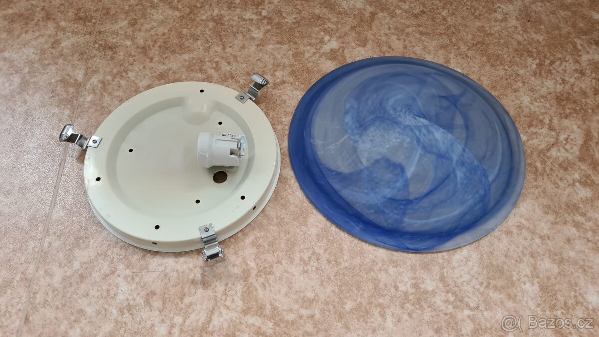 Stropní svítidlo (kouřové - modré) - 2ks