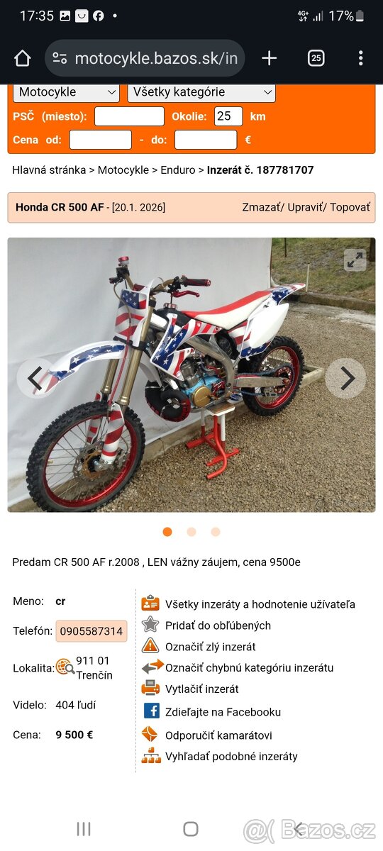 Honda CR 500 af