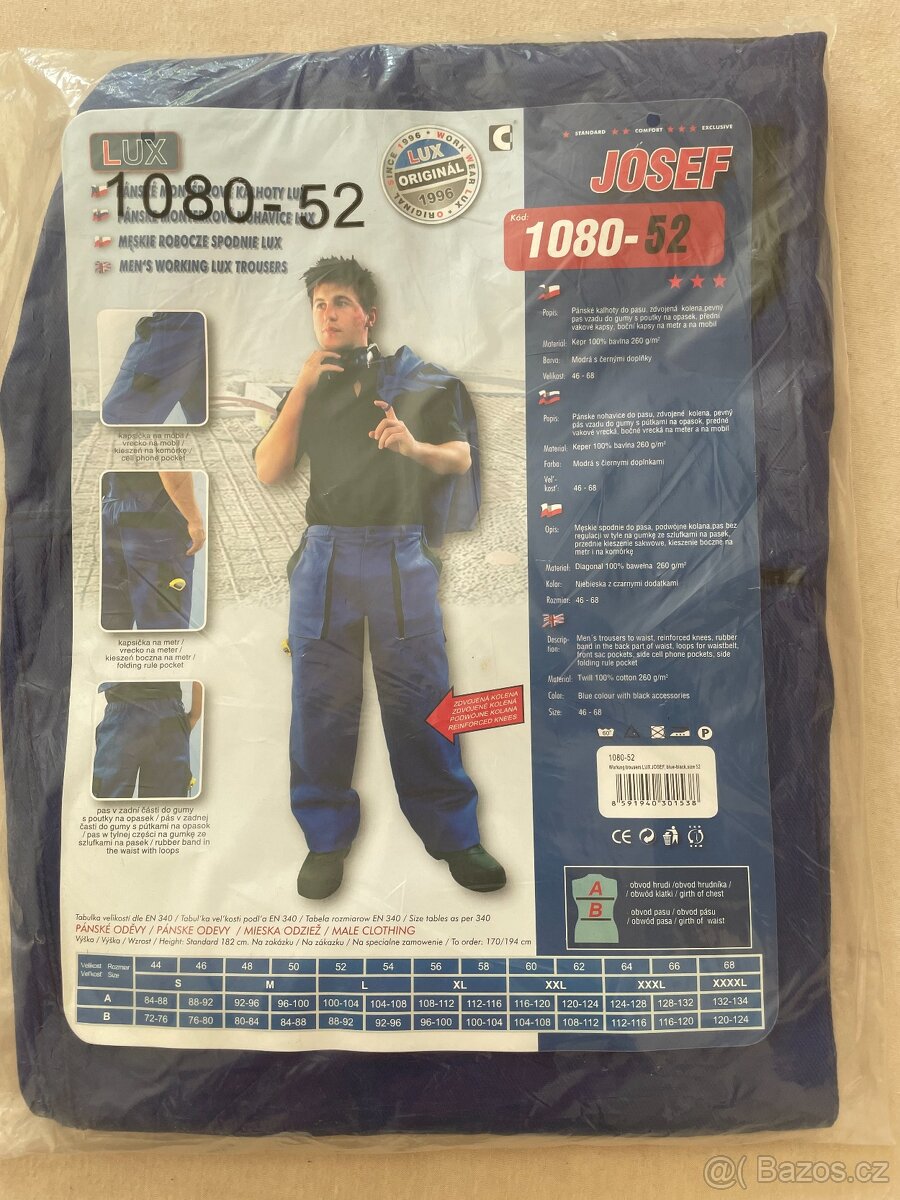 Pracovní kalhoty JOSEF vel.52
