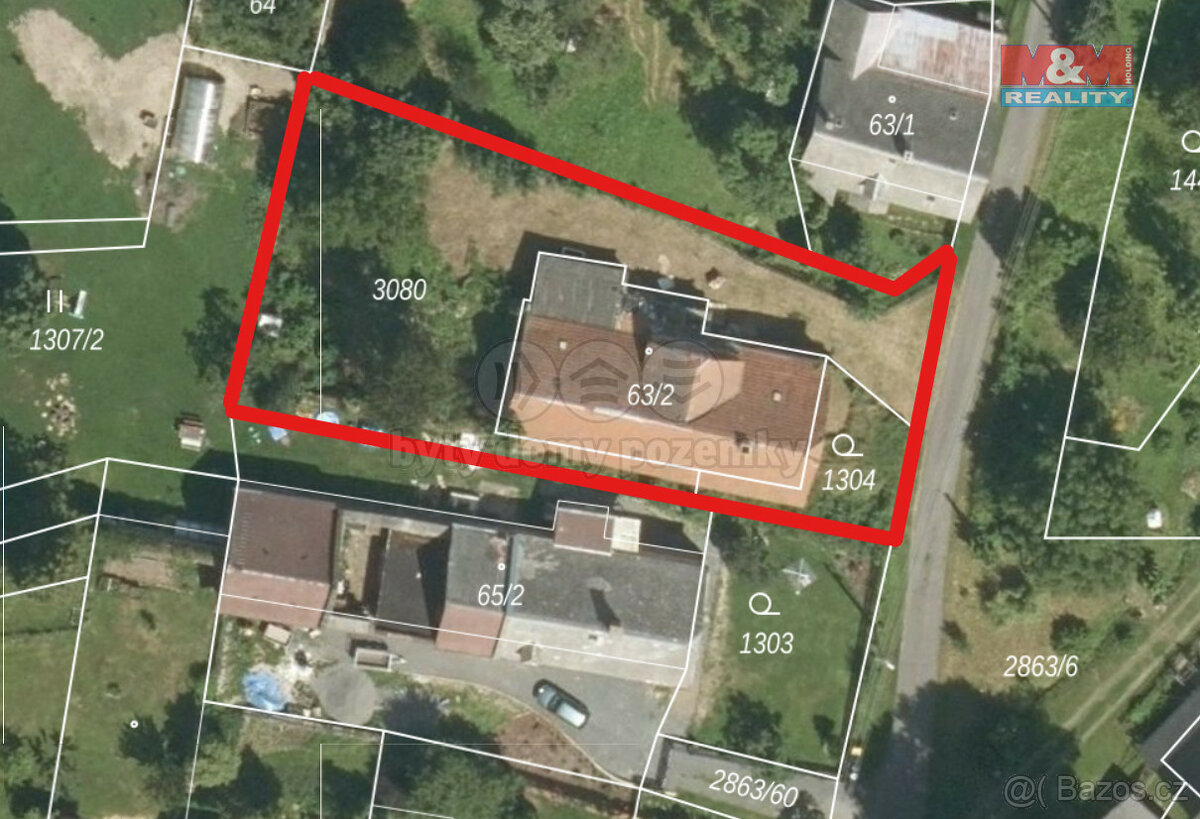 Prodej pozemku k bydlení, 1502 m², Roudno