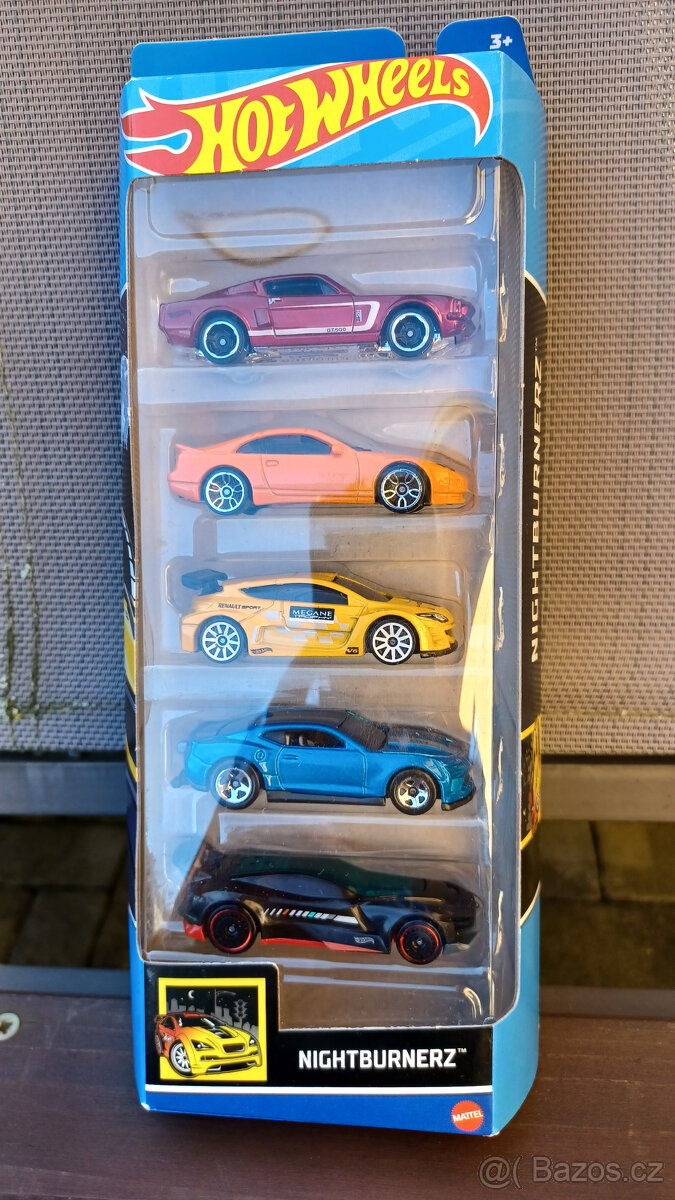 Hot Wheels Angličák 5ks - NIGHTBURNERZ