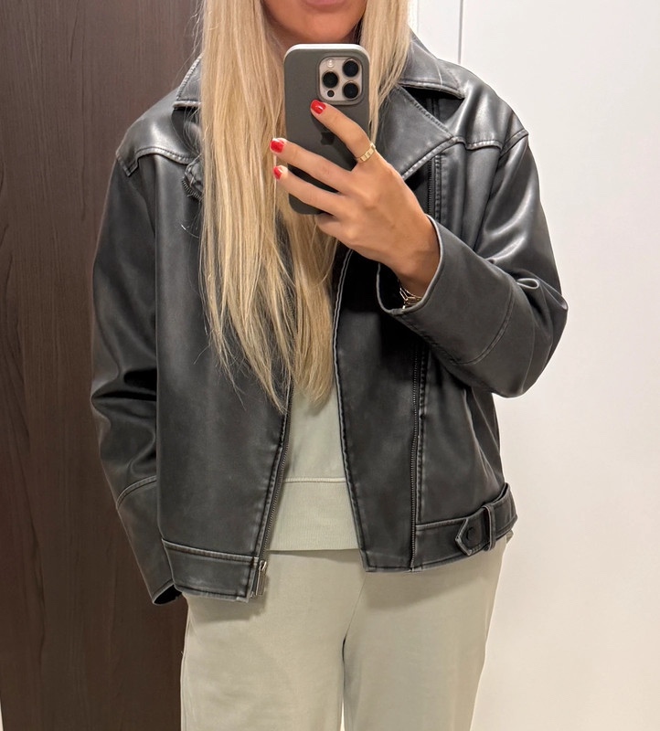 Křivák biker jacket bunda washed nový Reserved