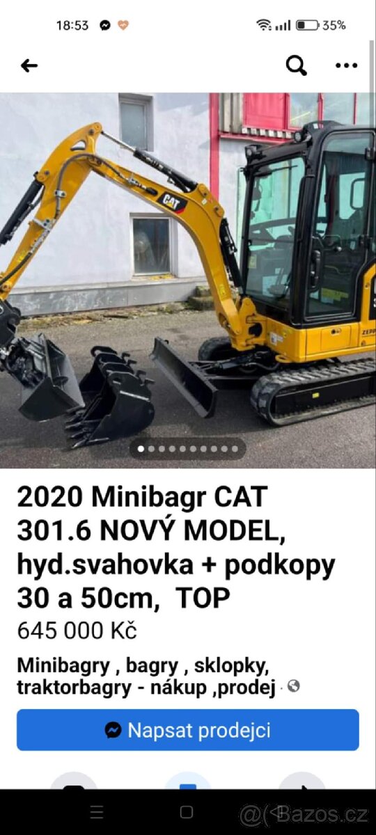 Minibagr Cat 301.6