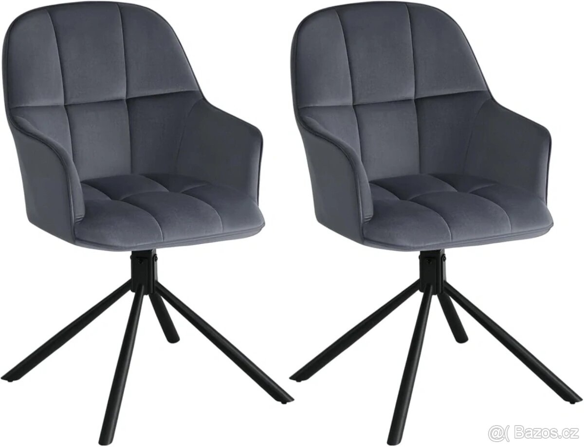 Sada 2 otočných jídelních židlí, Kuchyňské židle