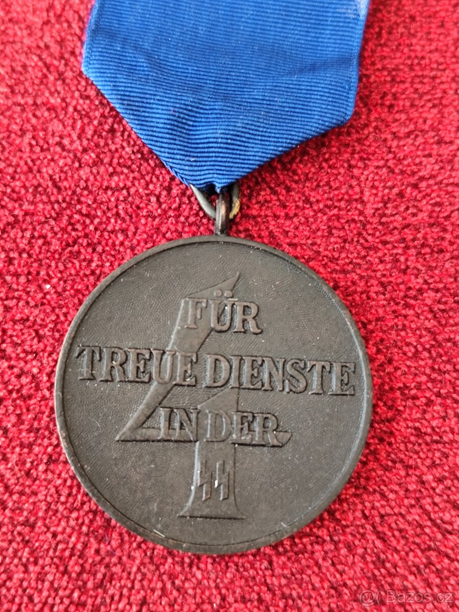 Služební vyznamenání Waffen SS za 4 roky- expertiza, vzácné