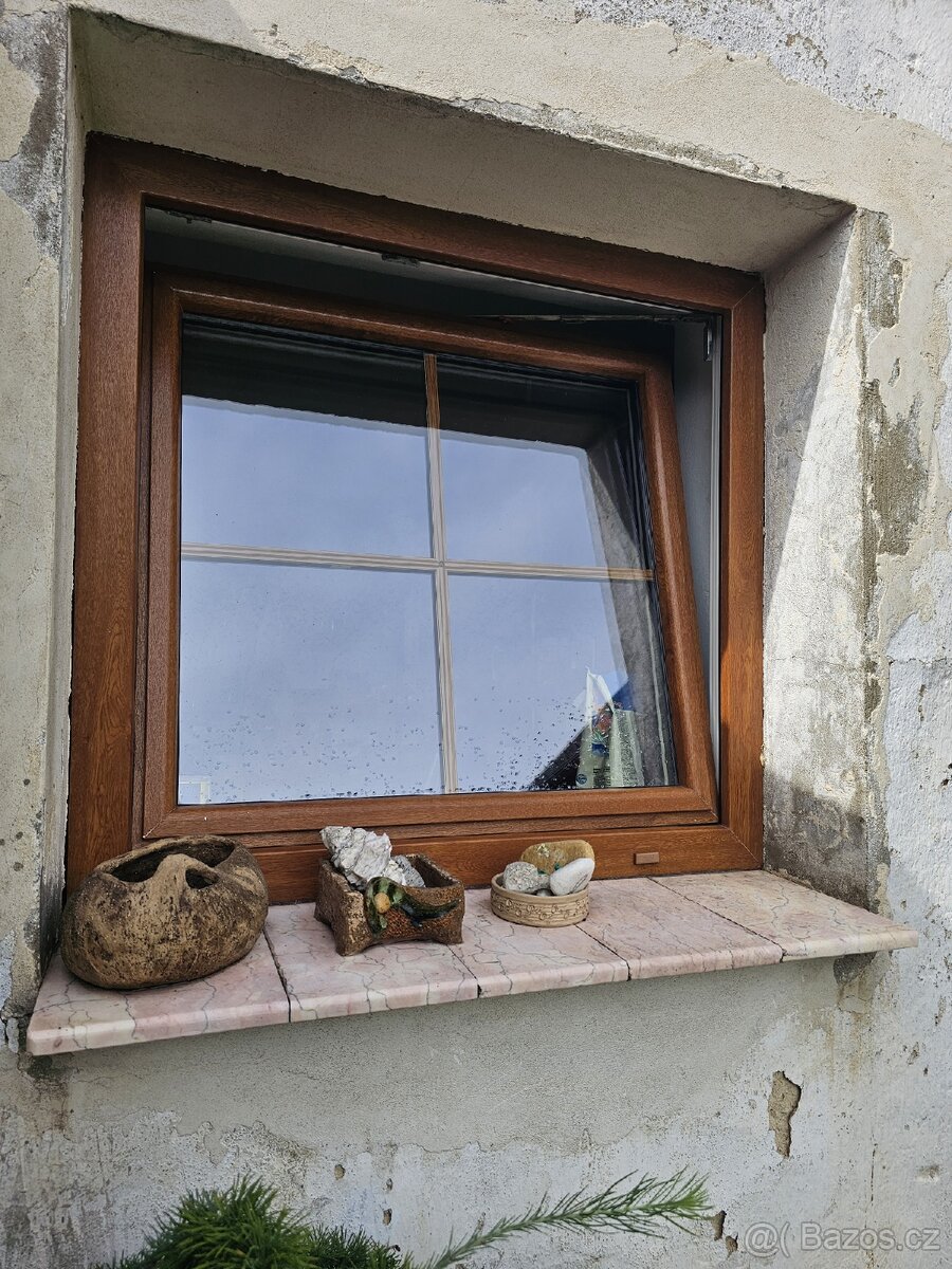 Plastová okna dvoukřidlá olna 3ks nepoužitá
