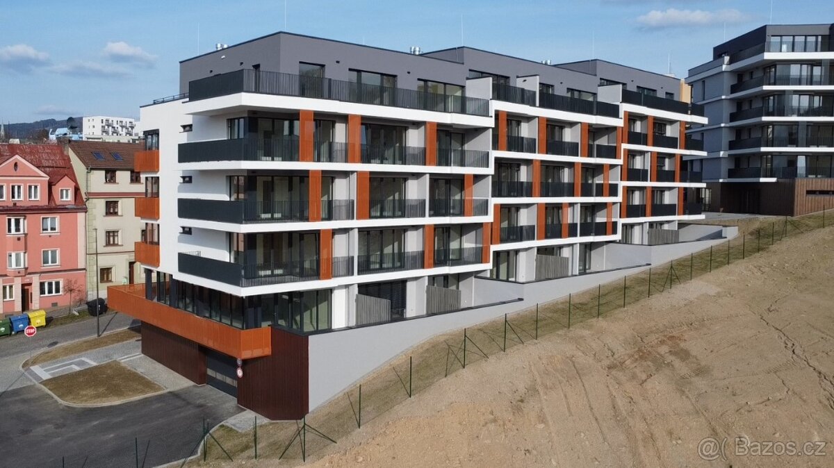 Pronájem nového bytu 1+kk s balkonem, ca 48m2, Liberec