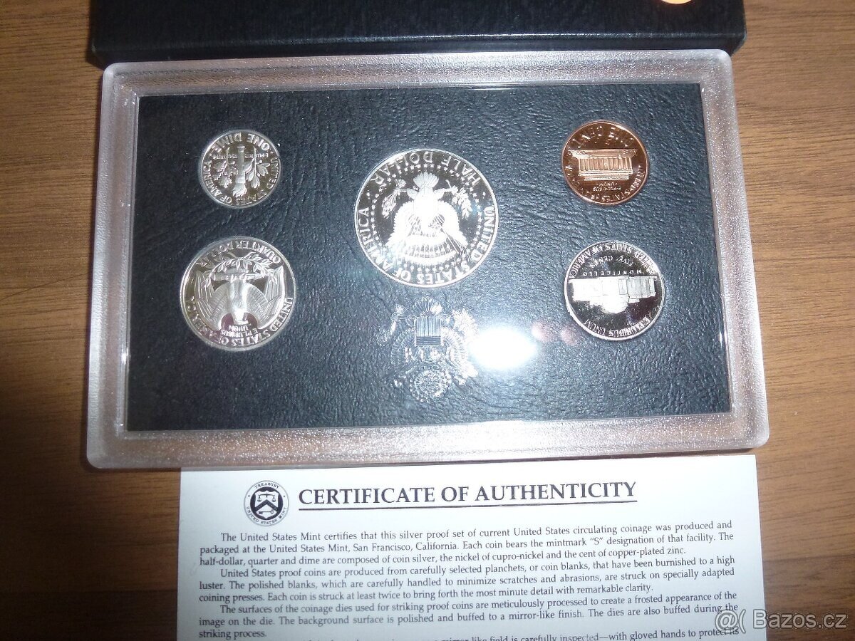 Sada Usa silver Proof mincí 1993