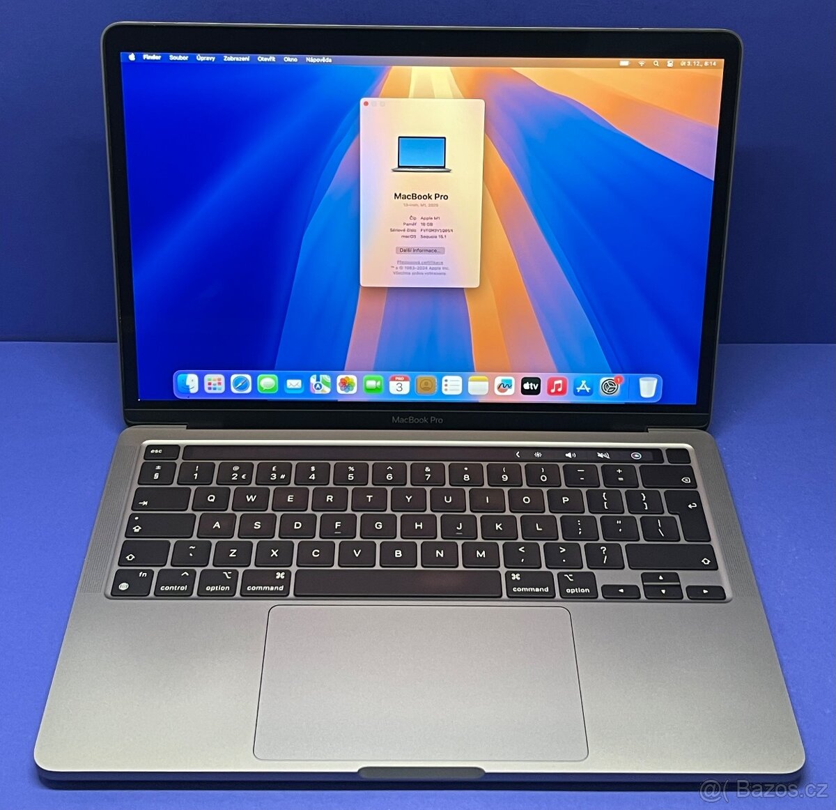 MacBook Pro M1 2020/16GB RAM/M1/256GB SSD/Záruka