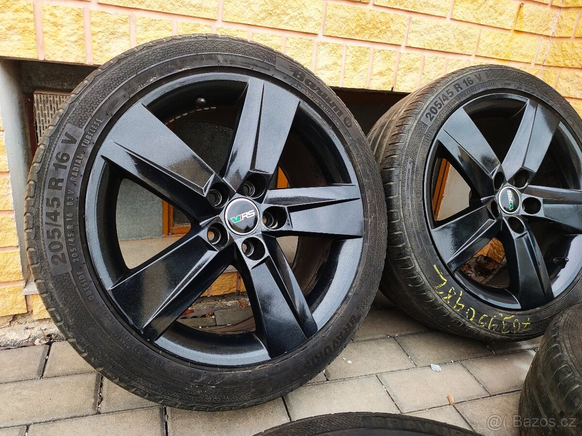 Originální alukola Škoda VRS 5x100 R16, ET 46 včetně pneu